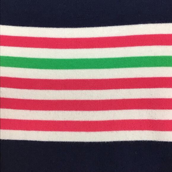 Lilly Pulitzer Maria Boatneck Sweater Navy Blue Worth Pink White Stripe sz XS - Picture 7 of 10